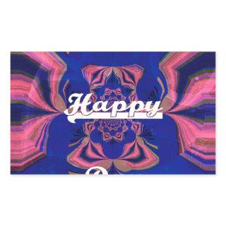 Abstract Independence Day Celebration Art Rectangular Sticker