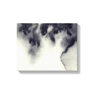 Abstract ink painting on grunge paper texture. canvas print