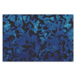 Abstract Magic - Navy Blue Grunge Black Tissue Paper