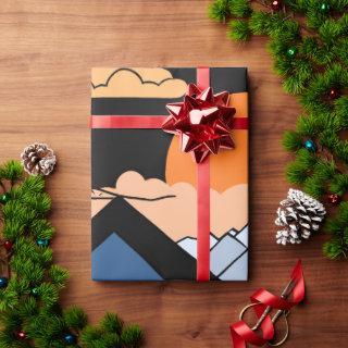 Abstract Mountain Sunset Geometric Gift