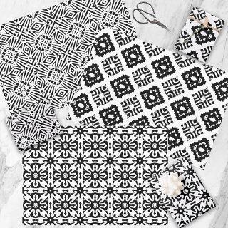 Abstract Op Art Black and White Geometric Patterns  Sheets