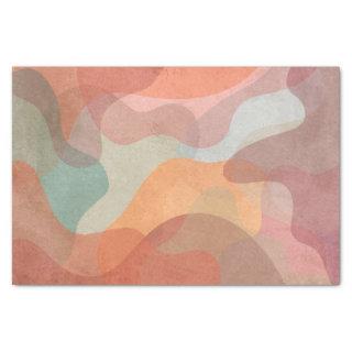 Abstract Overlapping Pastel Blobs Background Tissue Paper