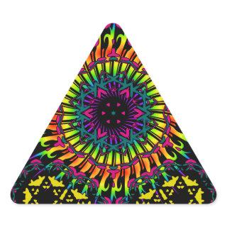 Abstract / Psychedelic Spiral Vortex Triangle Sticker