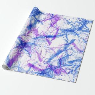 Abstract Purple Blue White Alcohol Ink art