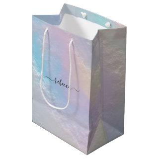 Abstract Rainbow Texture Medium Gift Bag
