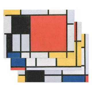 ABSTRACT SHAPES DISTRESSED MONDRIAN  SHEETS
