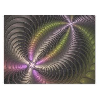 Abstract Shiny Trippy Colorful 3D Fractal Art Tissue Paper