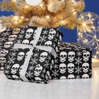 Abstract Skeleton Snowflake Design Gift Wrap Roll