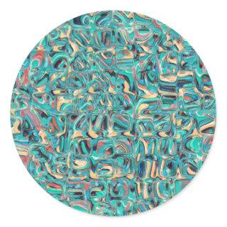 Abstract Spectral Glass Classic Round Sticker