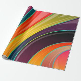 Abstract spiral rainbow colorful design