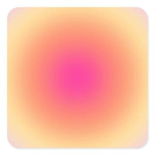 Abstract Sunset Gradient Square Sticker