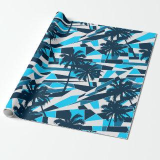 Abstract surf palm trees