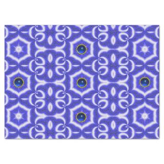 ABSTRACT SWIRLS,BLUE STAR AND SAPPHIRE GEMSTONE TISSUE PAPER