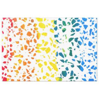 Abstract Terrazzo Mosaic Colorful Rainbow Pattern  Tissue Paper
