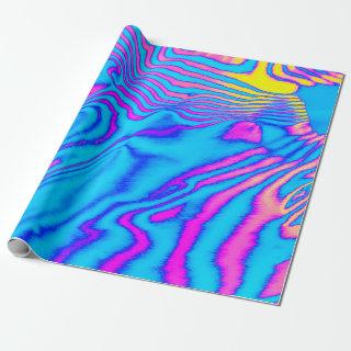 Abstract trendy neon colored psychedelic fluoresce