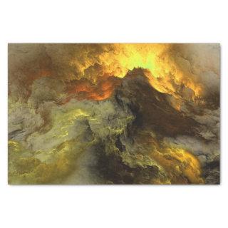 Abstract Warm Colored Clouds - Tissue Paper