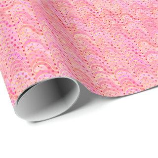 Abstract wave pattern - shades of soft pink