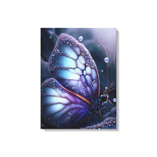 Abstract winter butterfly canvas print