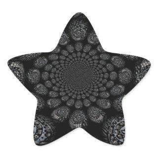 Abstract Worlds Distorted Spiral Star Sticker