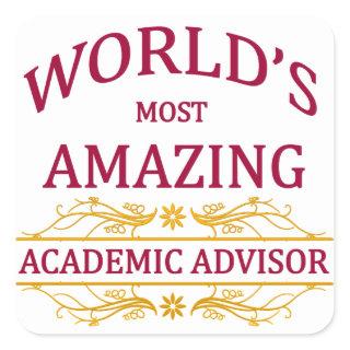 Academic Advisor Square Sticker