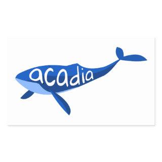 Acadia National Park Maine Whale Rectangular Sticker