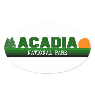 Acadia National Park Oval Sticker
