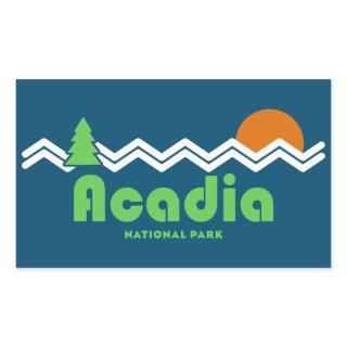 Acadia National Park Retro Rectangular Sticker
