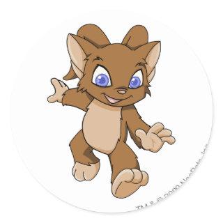 Acara Brown Classic Round Sticker