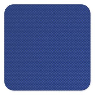 Accent Blue Carbon Fiber Like Print Background Square Sticker