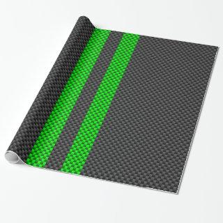 Accent Green Carbon Fiber Style Racing Stripes