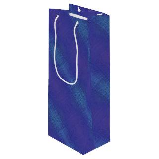 Acceptance | Blue Indigo Violet Shibori Pattern  Wine Gift Bag
