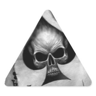 Ace of Spades Skull Triangle Sticker