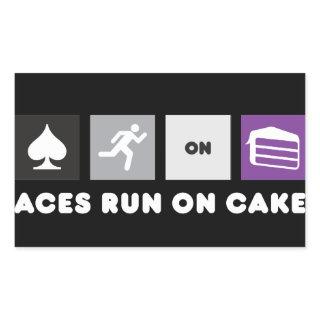 Aces Run on Cake Sticker Dark