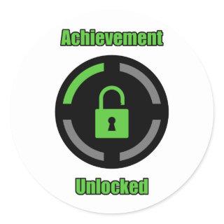 Achievement Unlocked Classic Round Sticker