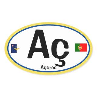 Acores (Azores) Euro-style Oval Sticker