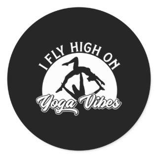 Acro Yoga Exercise Gymnastic Acrobatics Tumbling Classic Round Sticker