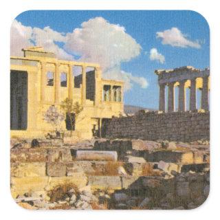 Acropolis Square Sticker