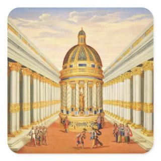 Act I, scenes VII and VIII: Baccus' Temple Square Sticker