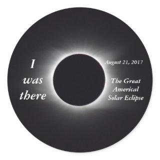 Actual 2017 Solar Eclipse Image Classic Round Sticker