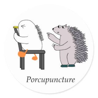 acupuncture classic round sticker