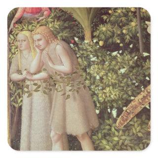 Adam and Eve Expelled from Paradise Square Sticker