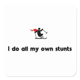 Adaptive Skiing Square Sticker