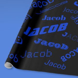 Add Any Name or Word | Blue & Black