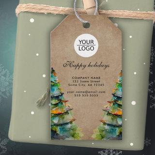 Add Logo Custom Text Christmas Tree Promotion  Gift Tags