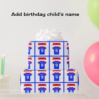 Add name 9th birthday t-shirt