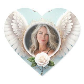 Add Photo Custom Memorial Heart Sticker