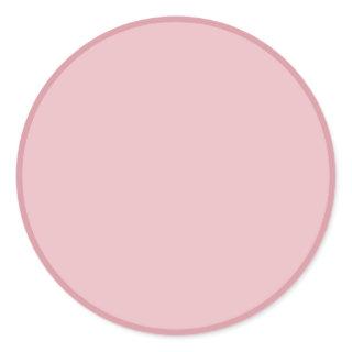 Add Text Name Rose Gold Solid Color Blank Template Classic Round Sticker