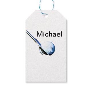 Add you name text golf ball club sports equipment  gift tags
