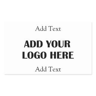Add your Business Logo and Info  Rectangular Sticker