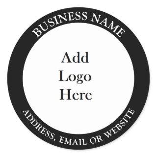 Add your Business Logo, Name and Website or Email Classic Round Sticker